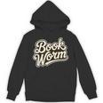 Retro Book Worm Reading For Book Lovers Unisex Hoodie