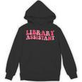 Retro Groovy Library Assistant Librarian Reader Books Unisex Hoodie