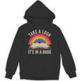 Retro Vintage Rainbow Take a Look It’s In a Book Reading Unisex Hoodie Retro Vintage Rainbow Take a Look It’s In a Book Reading Unisex Hoodie