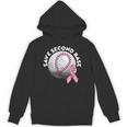 Save 2nd Base Breast Cancer Awareness Pink Ribbon Baseball Unisex Hoodie