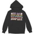 Say Gay Protect Trans Kids Read Banned Books LGBT Groovy Unisex Hoodie