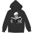 Skeleton Reading Book Bookworm Reader Bookish Halloween Unisex Hoodie