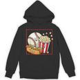 Smiling Baseball Popcorn And Hot-Dog Cartoon Apparel Unisex Hoodie Smiling Baseball Popcorn And Hot-Dog Cartoon Apparel Unisex Hoodie