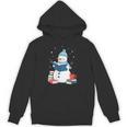 Snowman Reading Book Lover Librarian Reading Unisex Hoodie