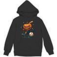 Spooky Halloween Scary Pumpkin Baseball Player Witchy Vibes Unisex Hoodie Spooky Halloween Scary Pumpkin Baseball Player Witchy Vibes Unisex Hoodie