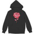 Sporty Rose Graphic With Baseball And Rugby Ball Petals Unisex Hoodie Sporty Rose Graphic With Baseball And Rugby Ball Petals Unisex Hoodie