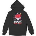 Stealing Hearts And Bases Baseball Player Valentine's Day Unisex Hoodie