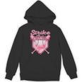 Strike Out Breast Cancer Baseball Drip For Boys Youth Unisex Hoodie Strike Out Breast Cancer Baseball Drip For Boys Youth Unisex Hoodie