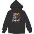 Triceratops Dinosaur Reading Book Nerd Unisex Hoodie