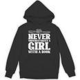 Never Underestimate a Girl With a Book Aesthetic Graphic Unisex Hoodie
