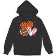 Valentines Baseball Basketball Football Heart Boy Men Unisex Hoodie Valentines Baseball Basketball Football Heart Boy Men Unisex Hoodie