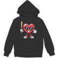 Valentines Day Heart Playing Baseball Boys Men Kids Girls Unisex Hoodie