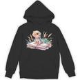 Watercolor Lizzard Reading Book Cute Kids Unisex Hoodie Watercolor Lizzard Reading Book Cute Kids Unisex Hoodie
