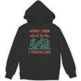 When I Think About Books I Touch My Shelf Book Lover Unisex Hoodie