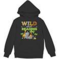 Wild About Reading Books Reader Librarian Wild Animals Lover Unisex Hoodie