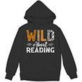 Wild About Reading Books Reader Lover Animals Leopard Zebra Unisex Hoodie