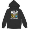 Wild About Reading Safari Animals Books Teacher Student Unisex Hoodie Wild About Reading Safari Animals Books Teacher Student Unisex Hoodie