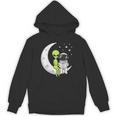 Women's Alien And Astronaut Reading On Moon Kids Sci Fi Book Unisex Hoodie