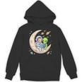 Women's Astronaut Reading Book With Alien Moon Space Astronomy Unisex Hoodie Women's Astronaut Reading Book With Alien Moon Space Astronomy Unisex Hoodie