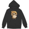 Women's Cute Wise Owl Reading Book With Headscarf Unisex Hoodie
