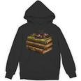 Women's Dark Academia Vintage Book Stack Gothic Moth Unisex Hoodie