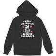 Women's Easily Distracted By Wolves And Books – Book & Wolf Lover Unisex Hoodie