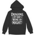 Women's Fantasy Books Reading Time Dragons By Day Wine By Night Unisex Hoodie