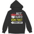 Women's Hit Hard Run Fast Turn Left Baseball Quote Fan Coach Unisex Hoodie Women's Hit Hard Run Fast Turn Left Baseball Quote Fan Coach Unisex Hoodie
