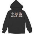 Women's Peace Love Reading Book Reader Book Lover Vintage Bookworm Unisex Hoodie