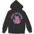 Women's Space CAT Reader Pink Helmet Blue Book Nerd Galaxy Kitty Unisex Hoodie