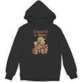 Women's Unearth a Story Triceratops Dinosaur Reading Books Dino Unisex Hoodie