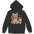 Women's Yorkie Dog Moms Iced Coffee And Books Yorkshire Terrier Unisex Hoodie
