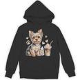 Yorkie Dog Moms Iced Coffee And Books Yorkshire Terrier Unisex Hoodie