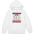 30th Birthday Party Guest List Guest Book 30th Birthday Unisex Hoodie