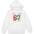 67 Baseball Christmas Candy Cane Snowflake Holiday Sports Unisex Hoodie