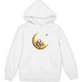 Astronaut Reading Book To Alien Moon Space Astronomy Unisex Hoodie