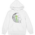 Astronaut Reading Book To Alien Moon Space Women Kids Men Premium Tri-Blend Unisex Hoodie