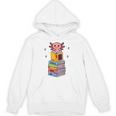 Axolotl Bookworm Girls Cute Book Reading Axolotl Pink Unisex Hoodie