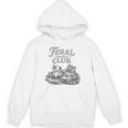 Book Lover Bookworm Feral Readers Club Raccoon Opossum Premium Tri-Blend Unisex Hoodie