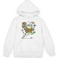 Book Lover Frog Quiet Please Cute Librarian Cartoon Unisex Hoodie