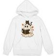 Books Ghost Reading Book Halloween Library Cat Fall Unisex Hoodie