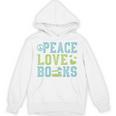 Books Peace Love Bookworm Book Nerd Book Lover Reading Unisex Hoodie