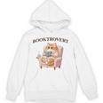 BOOKTROVERT Cute Cat With Tea Cozy Sweater And Book Unisex Hoodie