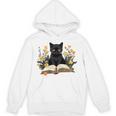 Cat Shirts For Women Book Lover Shirt Cute Cat And Book Premium Tri-Blend Unisex Hoodie