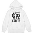 Cats Books And Coffee Reading Unisex Hoodie Cats Books And Coffee Reading Unisex Hoodie