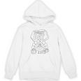 Coloring Book Style Blank Happy Thanksgiving Turkey Day Unisex Hoodie