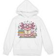 Cute Axolotl Reading Books Cozy Bookworm Fantasy Art Premium Tri-Blend Unisex Hoodie