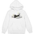 Cute Book Cat Book Lover Floral Teacher Life Women Unisex Hoodie Cute Book Cat Book Lover Floral Teacher Life Women Unisex Hoodie