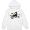 Cute Cat Flower Garden Book Kitty Reading Floral Unisex Hoodie Cute Cat Flower Garden Book Kitty Reading Floral Unisex Hoodie