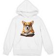 Cute Dog Corgi Reading Book Unisex Hoodie
